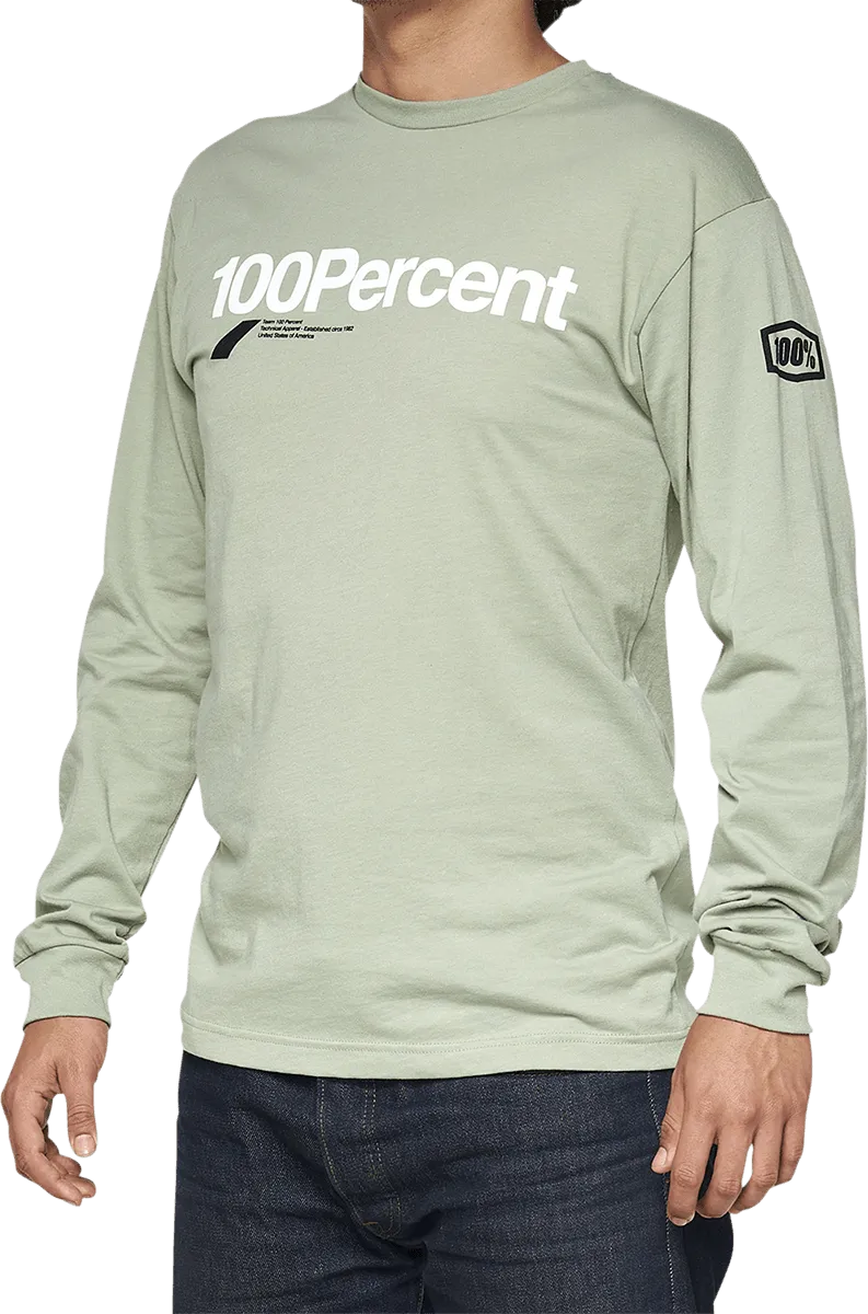 100% Bilto Long-Sleeve T-Shirt - Slate Green - Large 33009-486-12