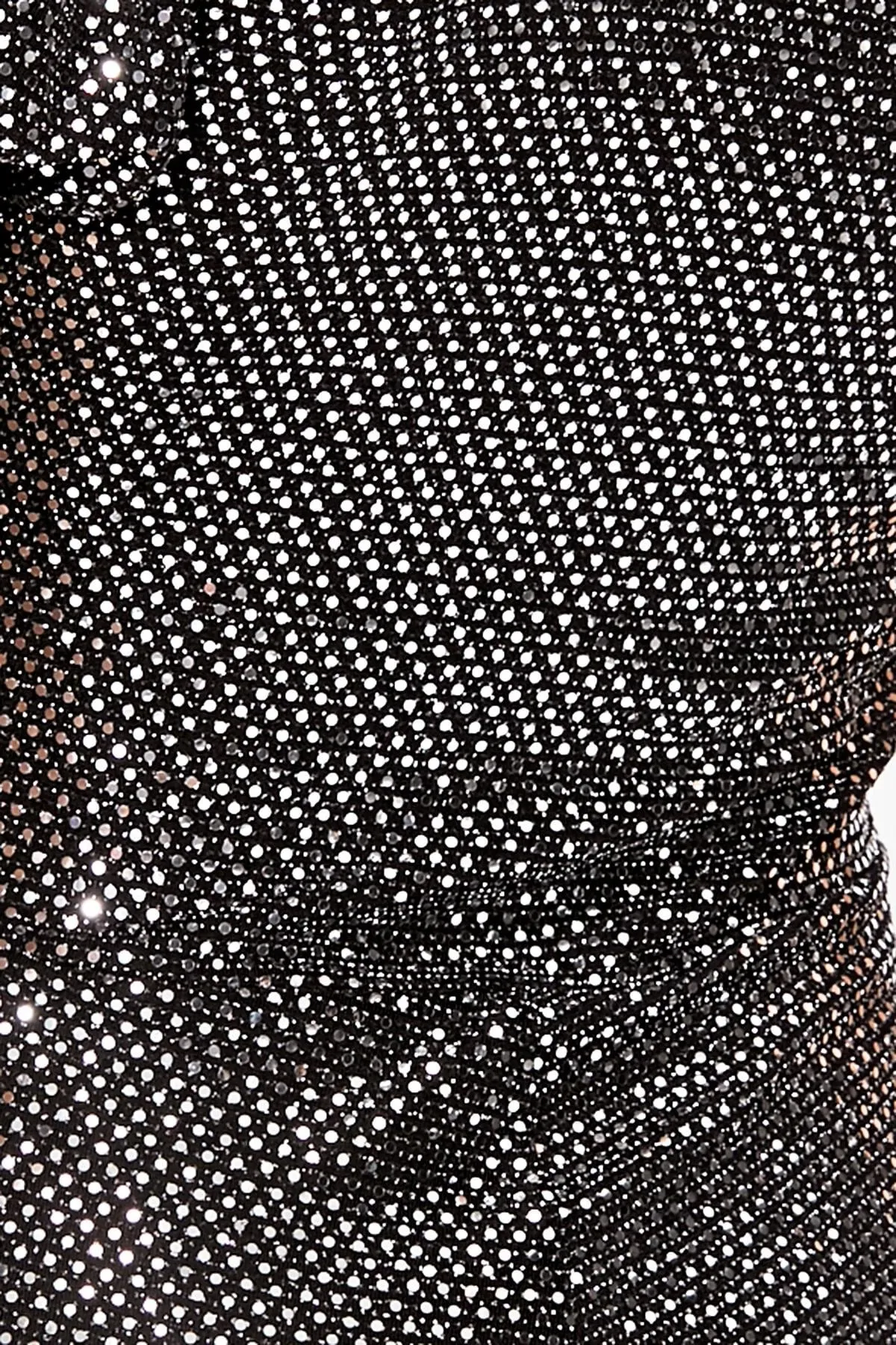 16192 Black-Silver One Shoulder Shorts Jumpsuit