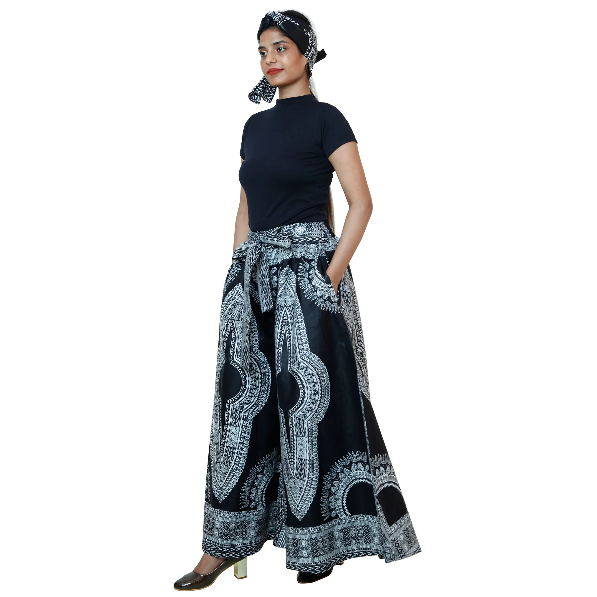 African Women's Dashiki High Waist Pants - FI-D50D