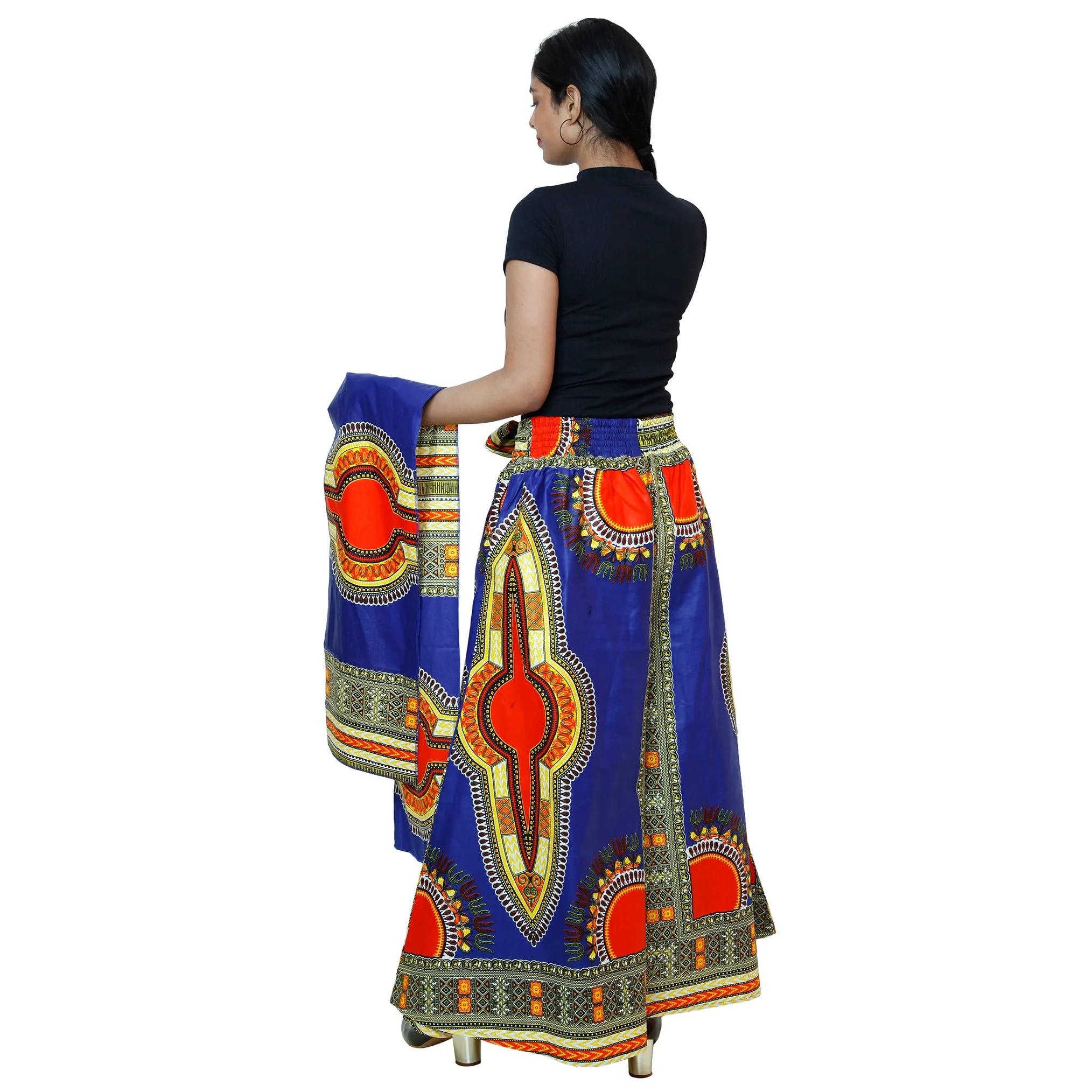 African Women's Dashiki High Waist Pants - FI-D50D