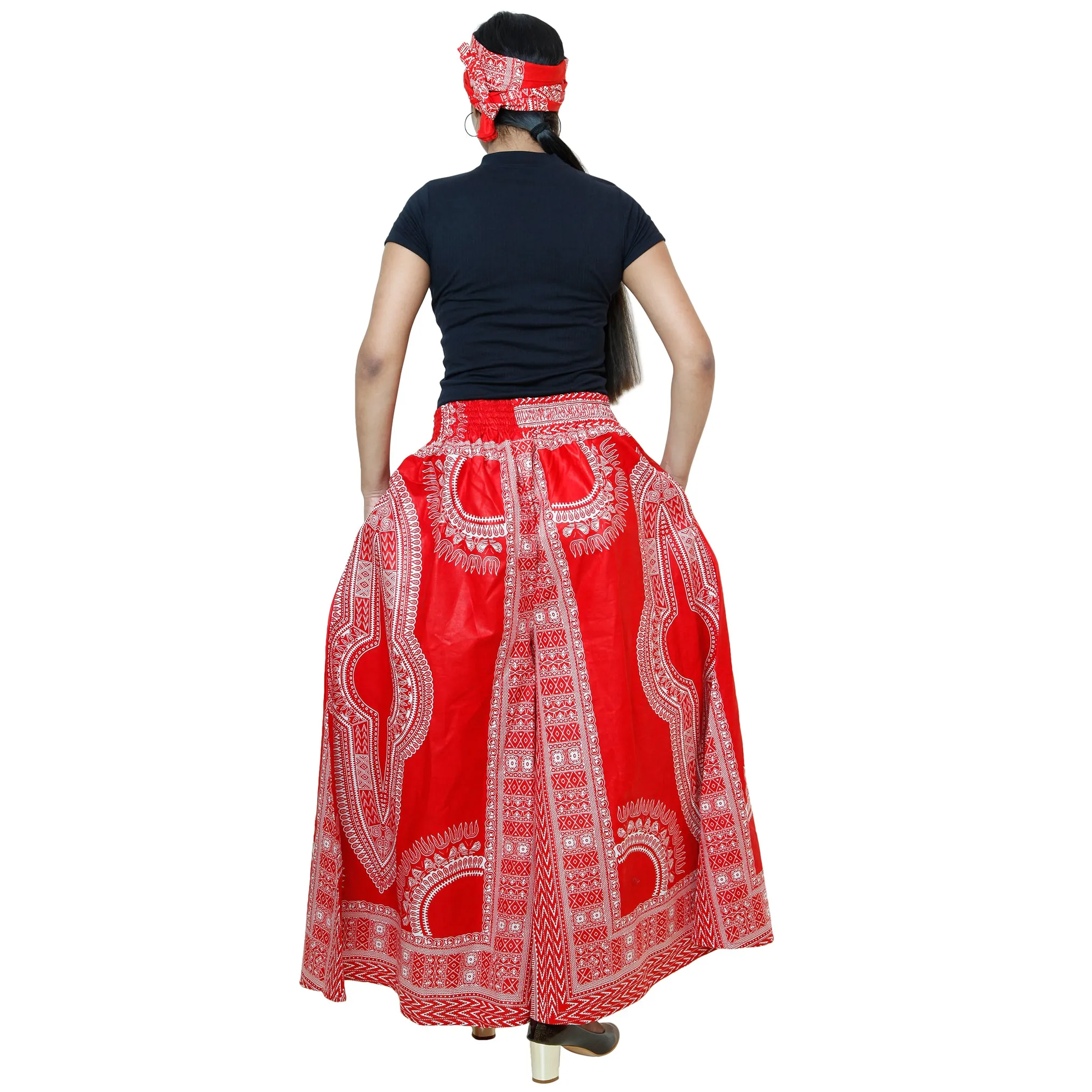 African Women's Dashiki High Waist Pants - FI-D50D