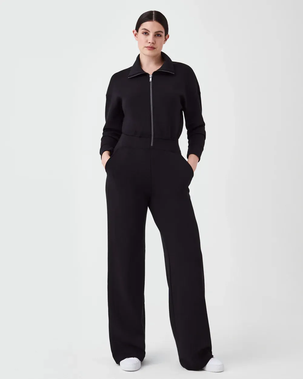 Air Essentials Long Sleeve Wide Leg Jumpsuit