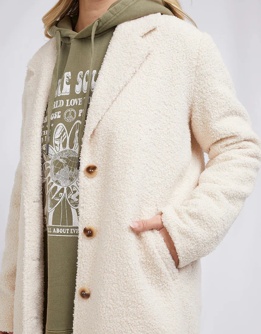 All About Eve Francesca Teddy Coat - Vintage White