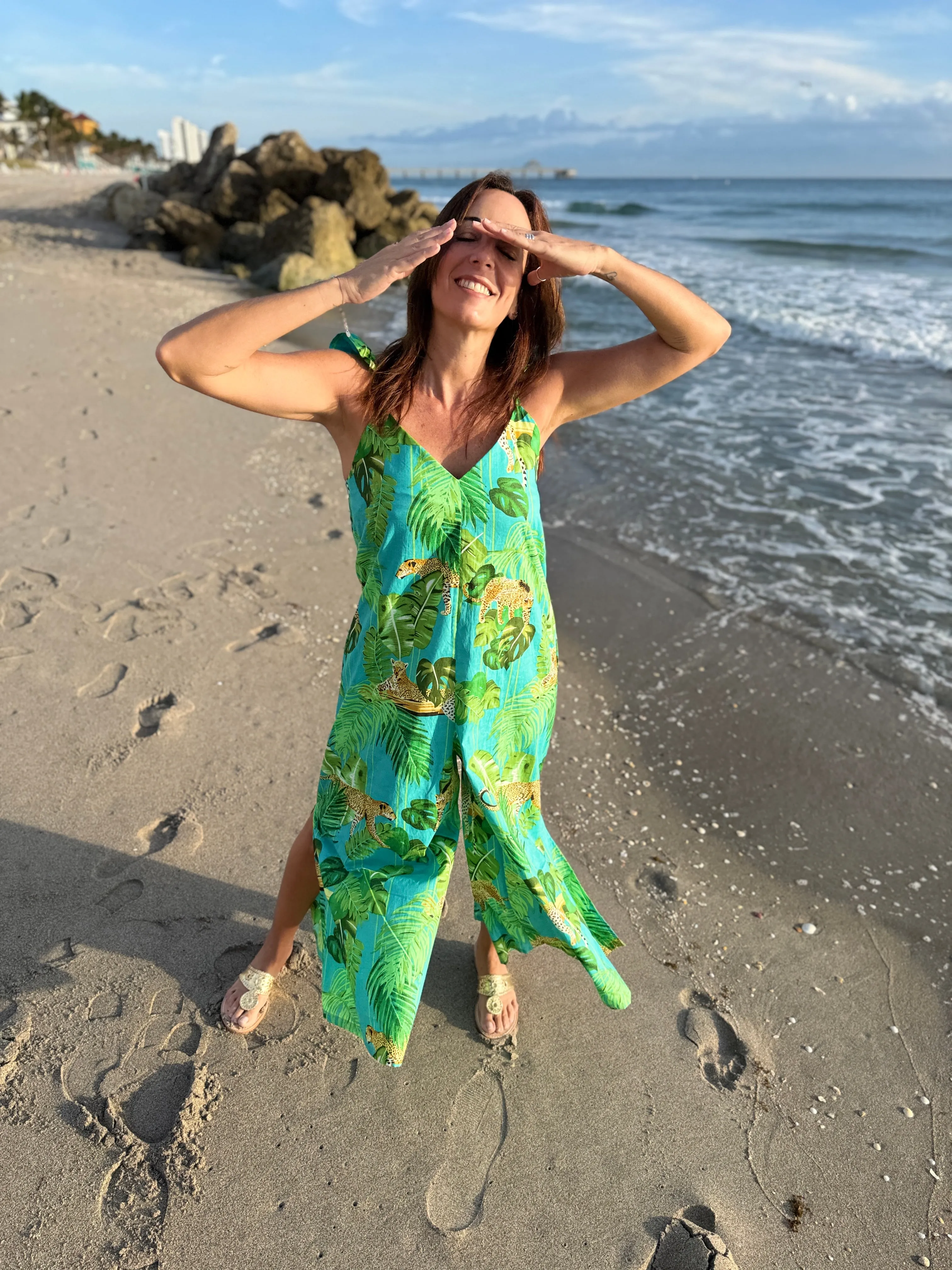 Angel Jumpsuit | Caribbean Leopard