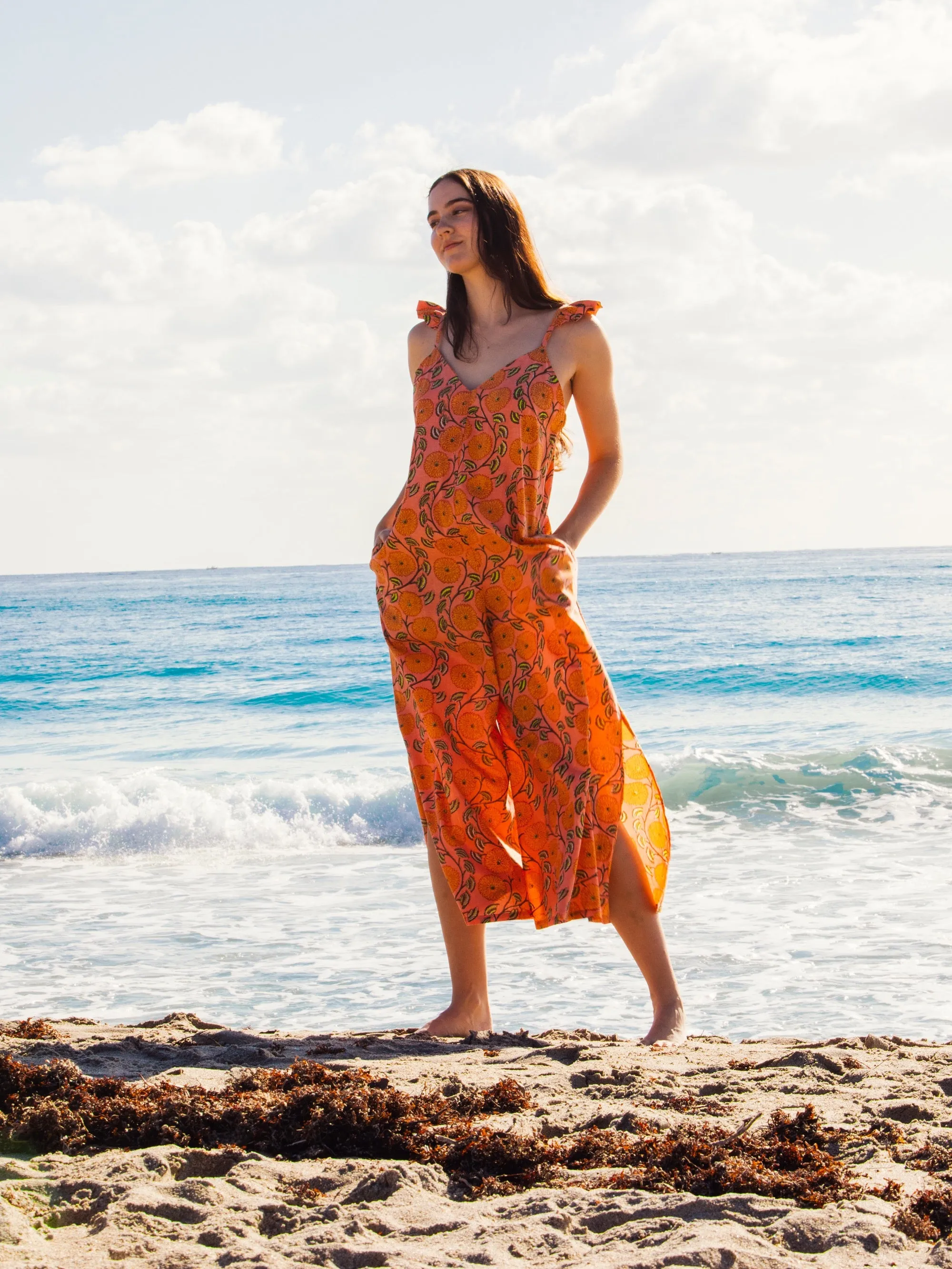 Angel Jumpsuit | Dahlia Peach