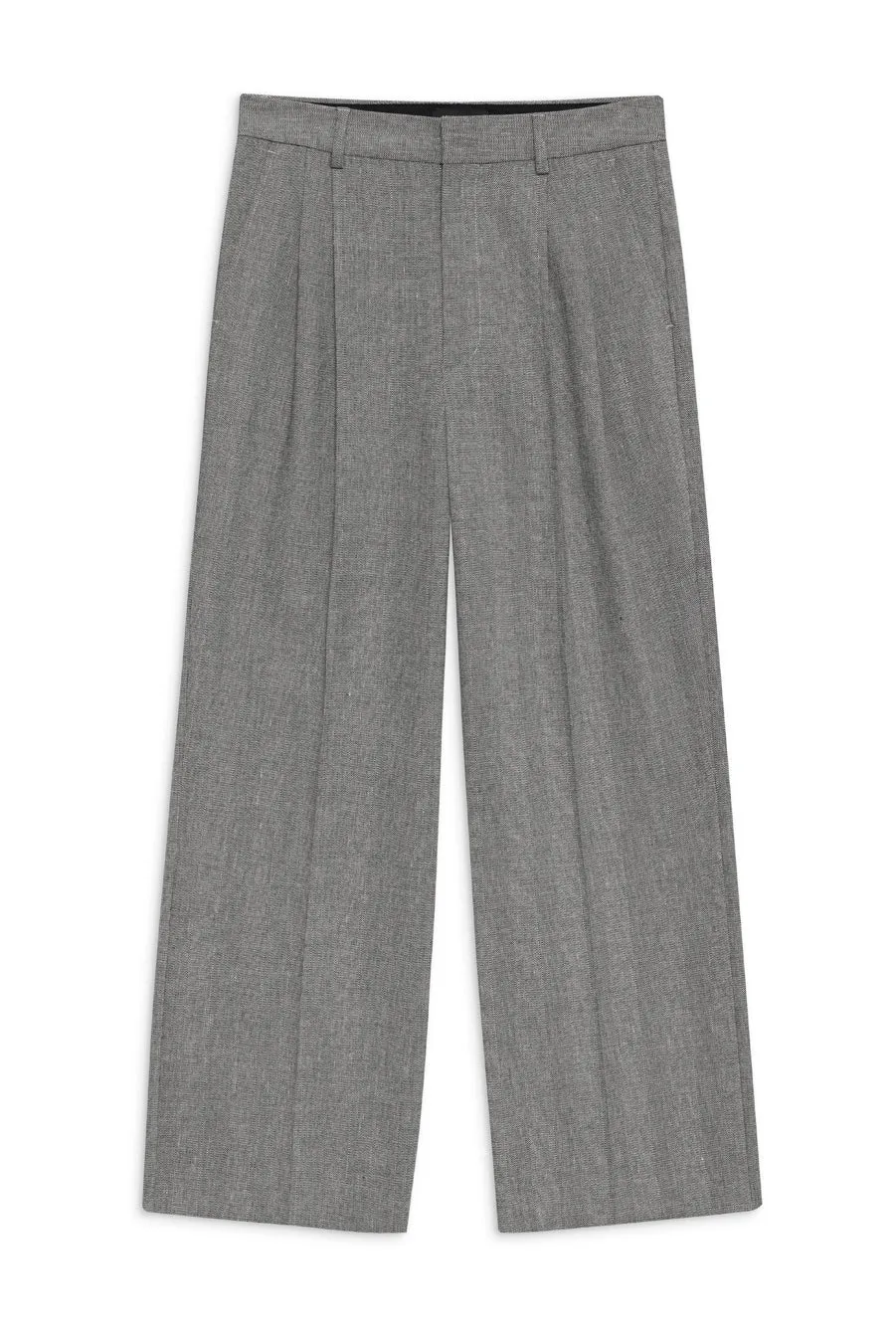 Anine Bing - Belen Pant in Ivory and Black Herringbone