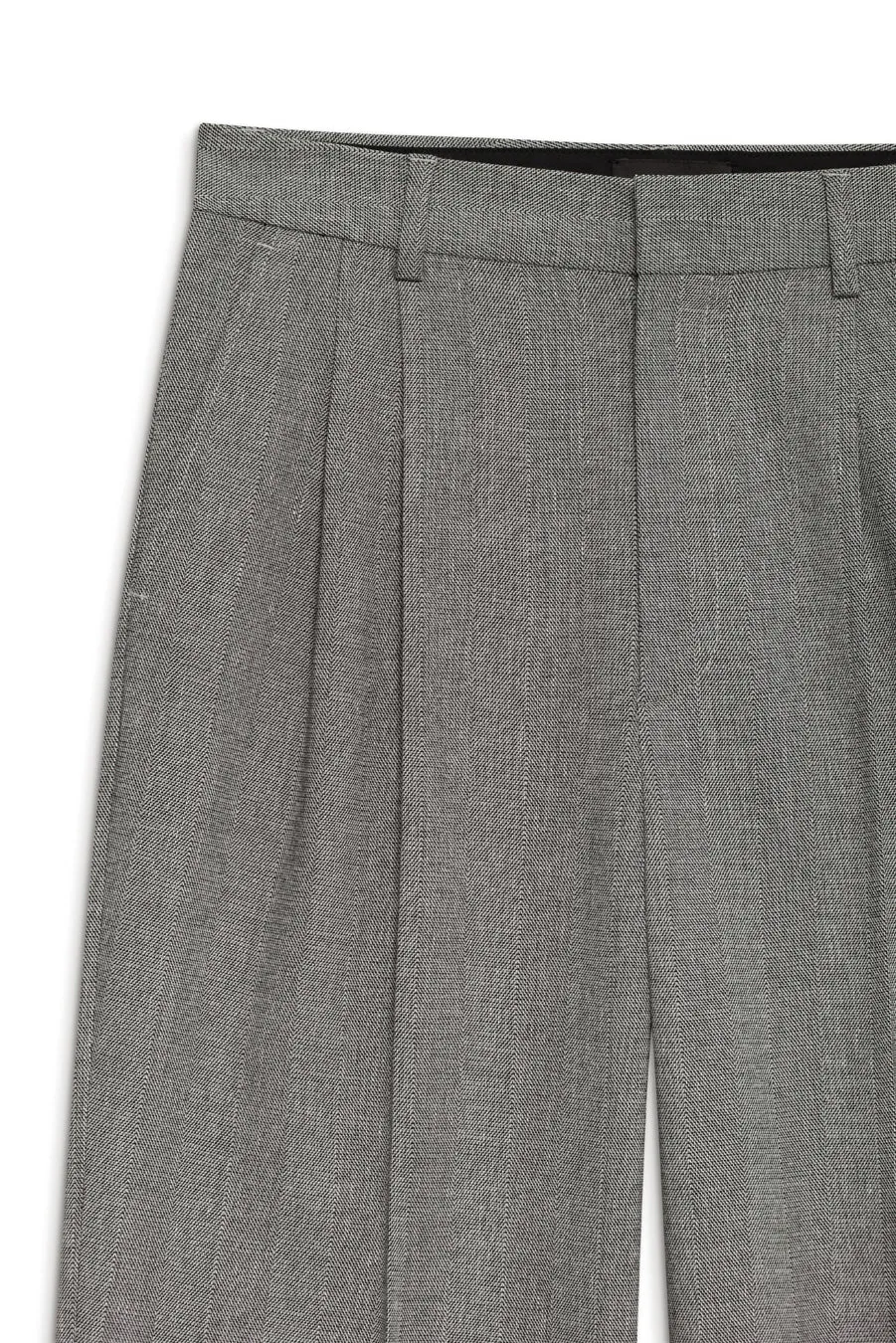 Anine Bing - Belen Pant in Ivory and Black Herringbone