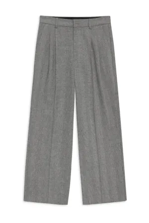 Anine Bing - Belen Pant in Ivory and Black Herringbone