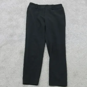 ANN Taylor Womens Curvy Dress Pant Slim Straight Leg Mid Rise Black Size 2P