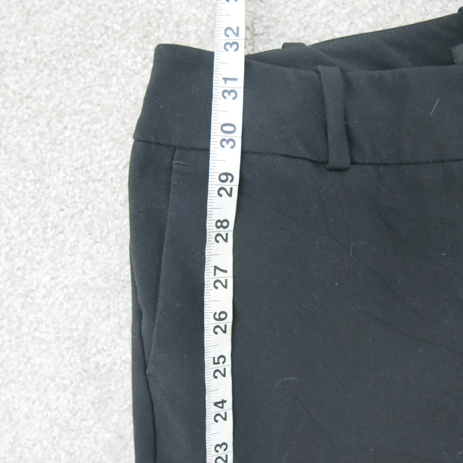 ANN Taylor Womens Curvy Dress Pant Slim Straight Leg Mid Rise Black Size 2P
