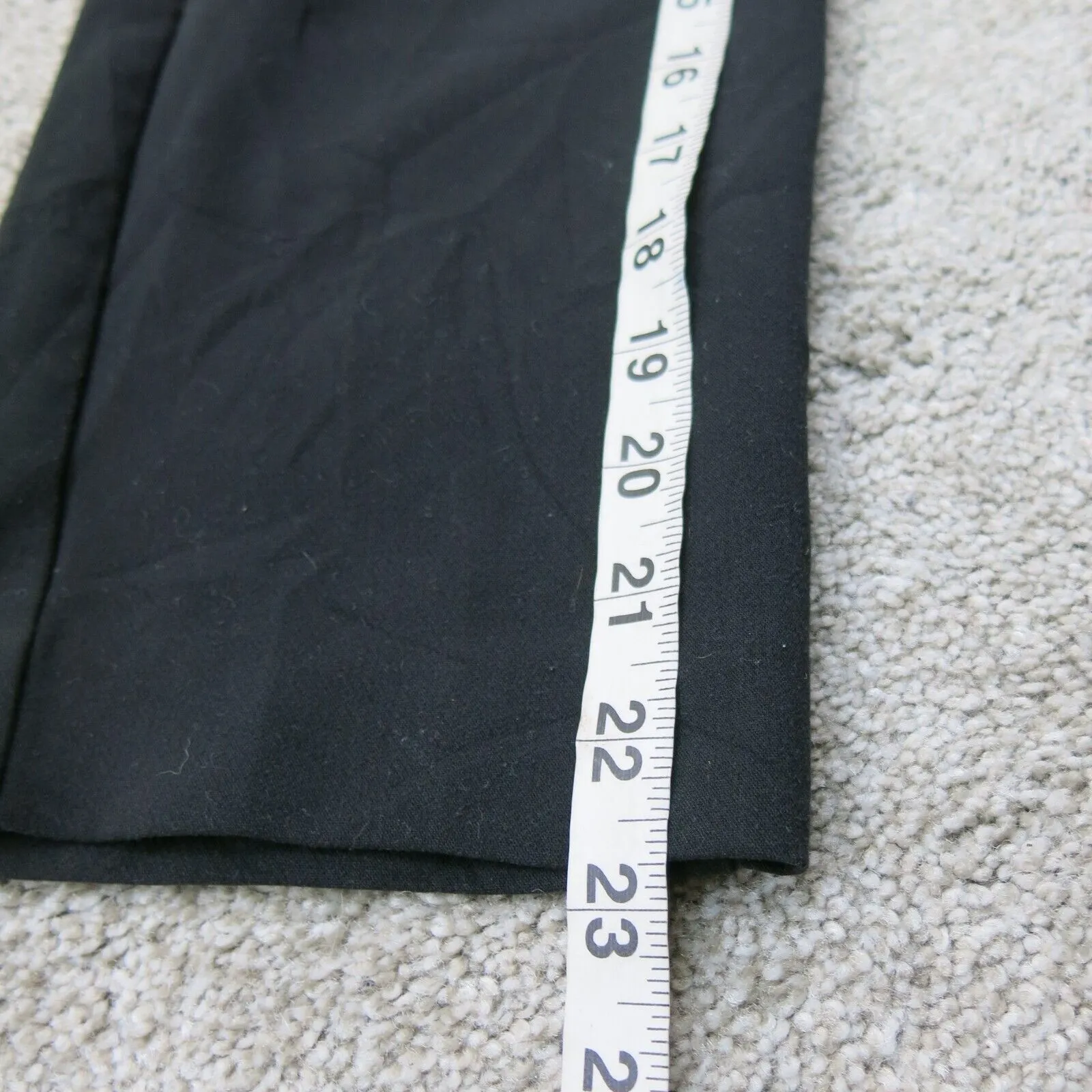 ANN Taylor Womens Curvy Dress Pant Slim Straight Leg Mid Rise Black Size 2P