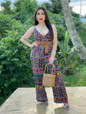 Aztec Print Jumpsuit