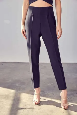 Black High Waisted Slim Pants
