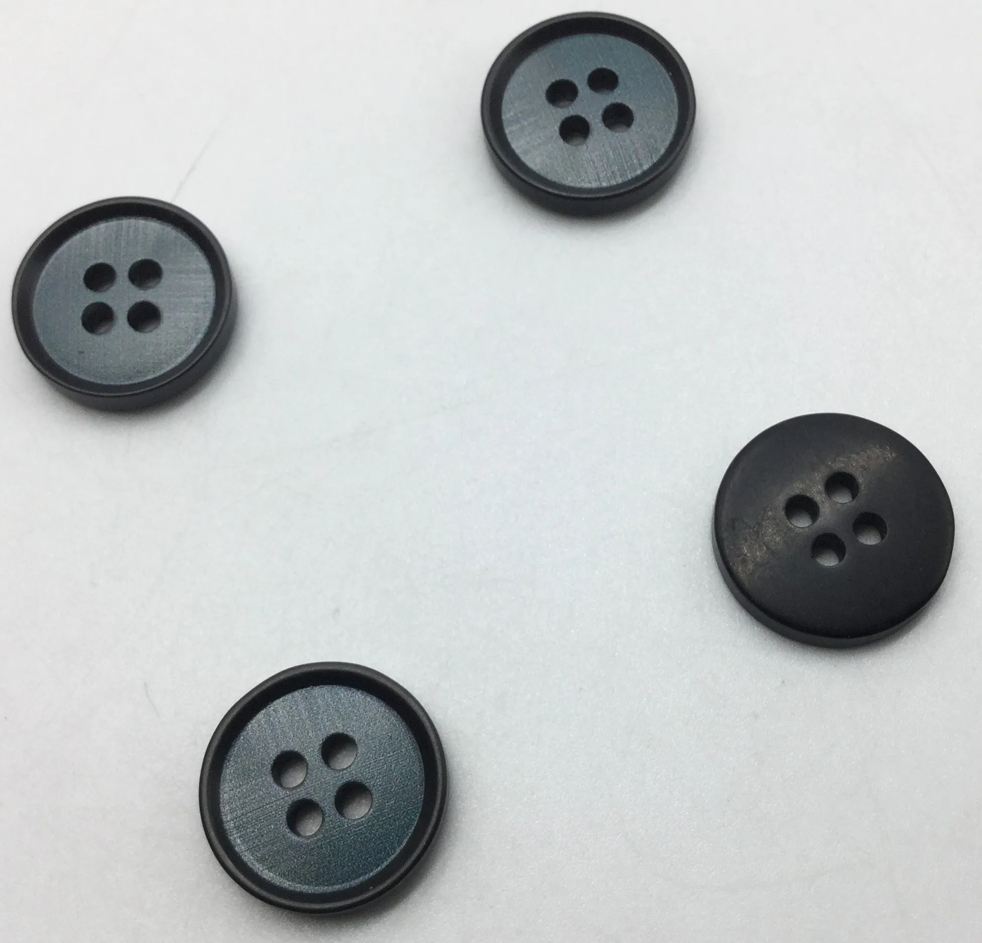 Blue Four Hole Plastic Button