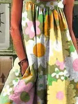 Bohemian Style Floral Jumpsuit