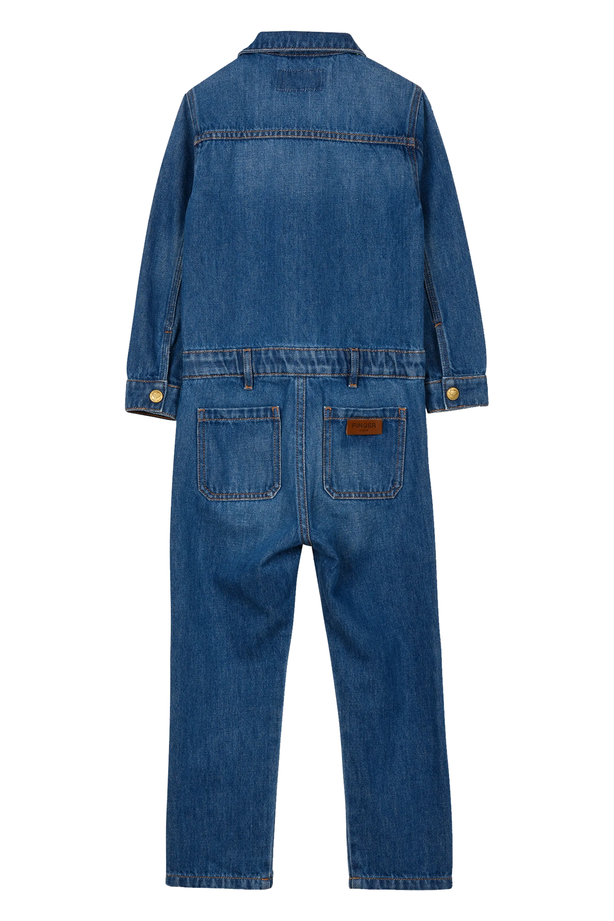 BROOK Blue Denim - Long Sleeve Jumpsuit