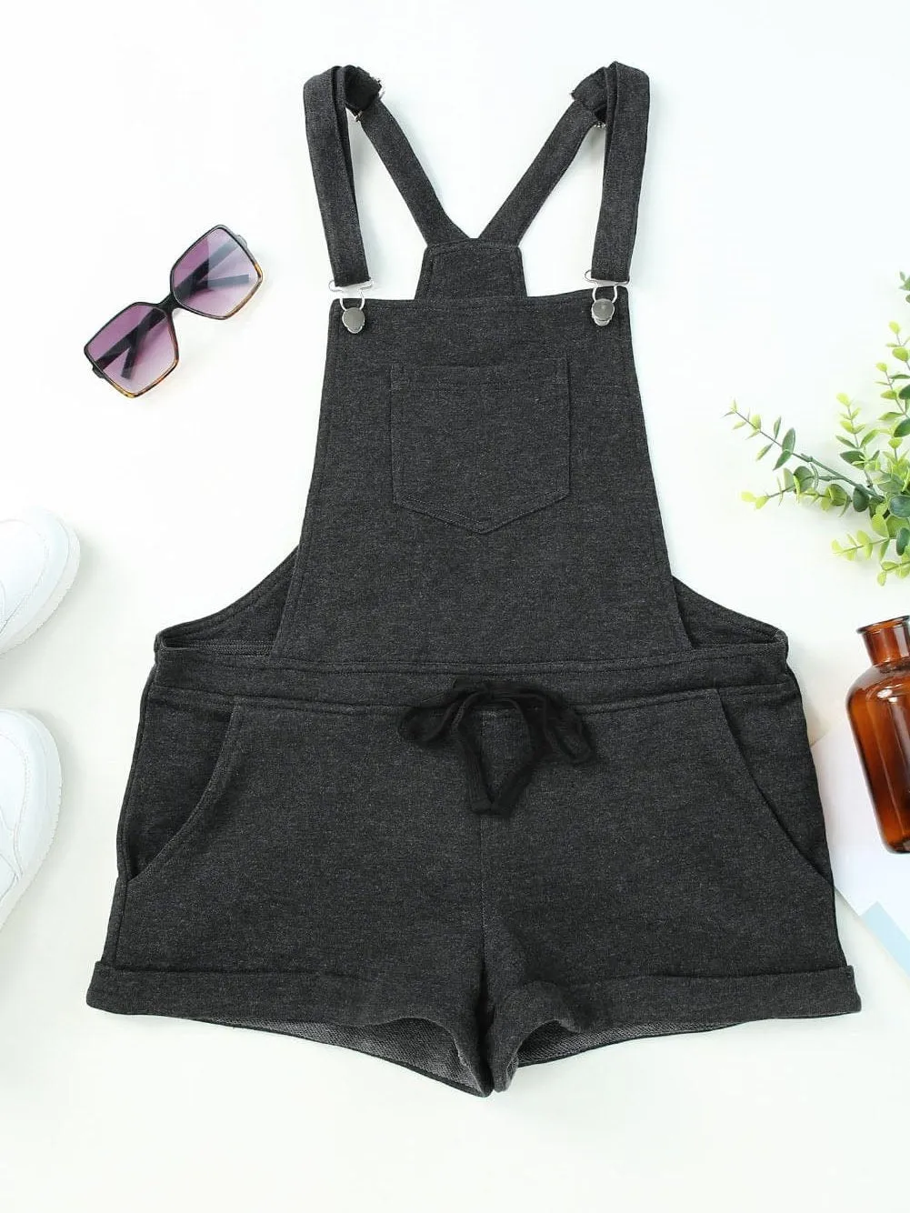 Button-Down Denim Jumpsuit