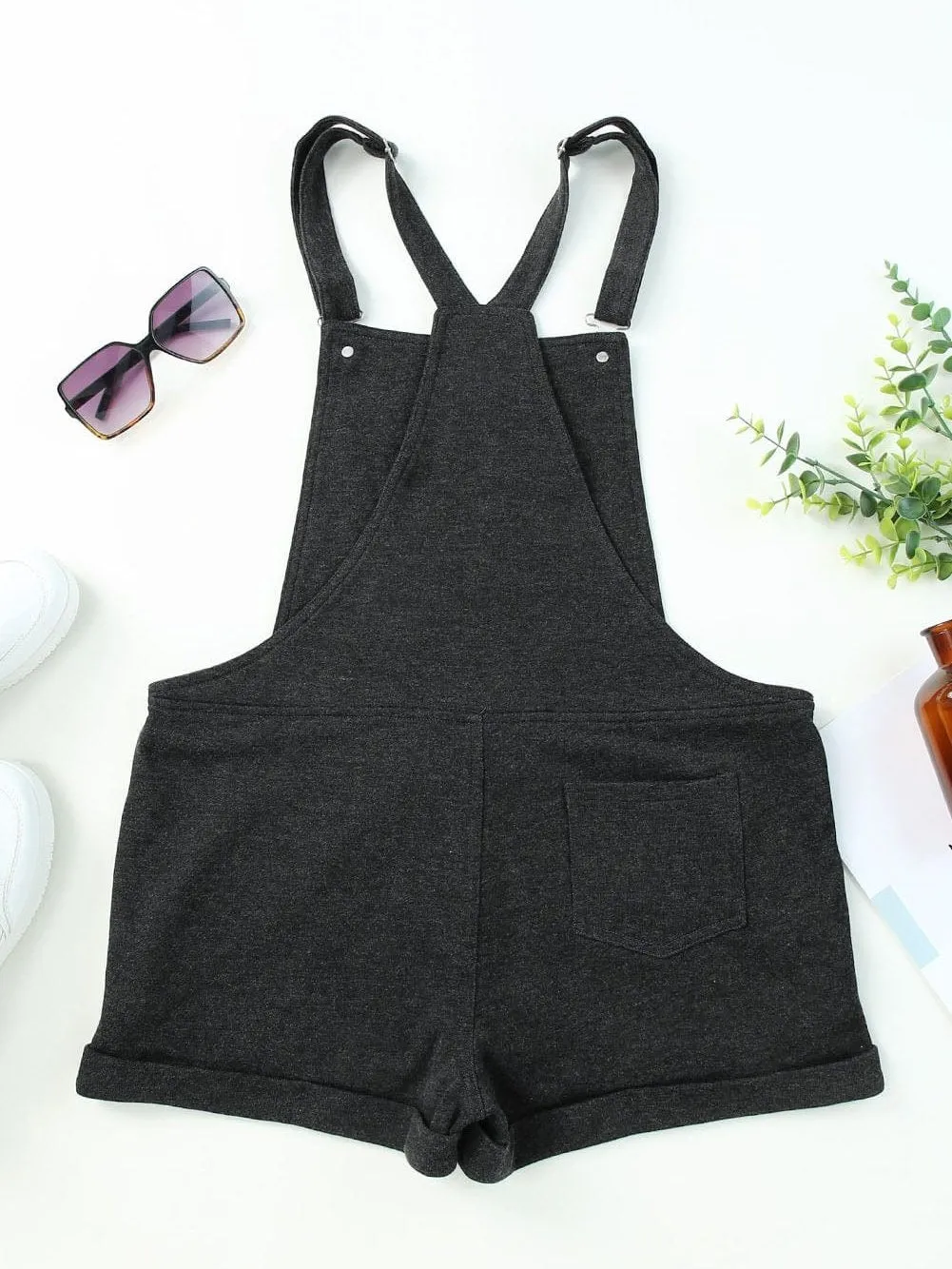 Button-Down Denim Jumpsuit