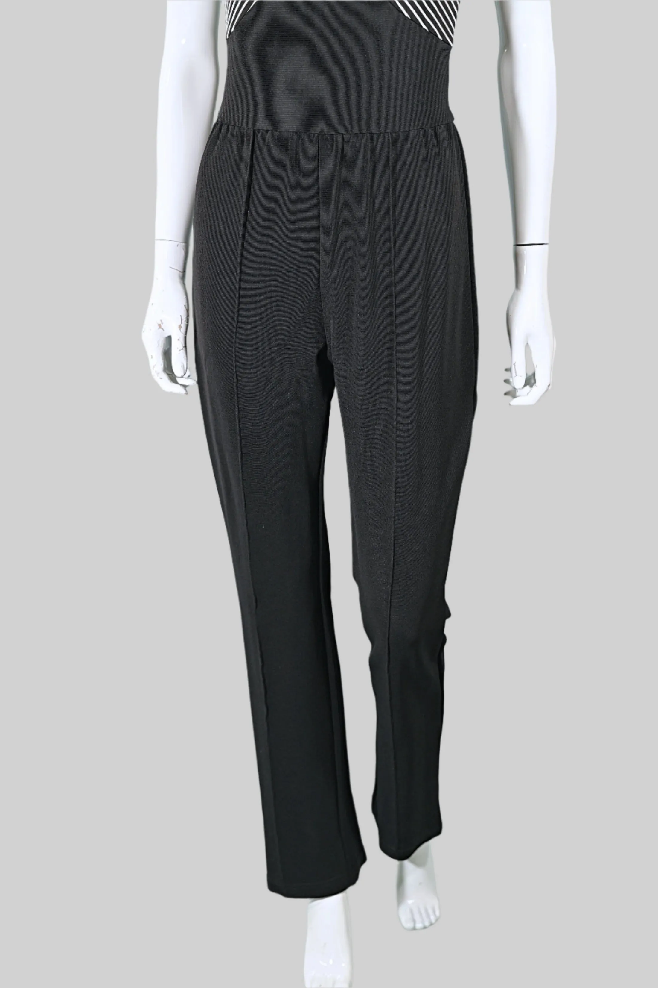 Cache Vintage 90s Black/White Sleeveless Jumpsuit S