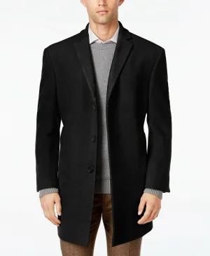 Calvin Klein Men's Prosper Slim X-Fit Overcoat Coat 40R Black Wool