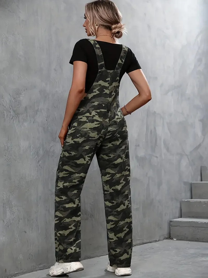 Camouflage Print Jumpsuit