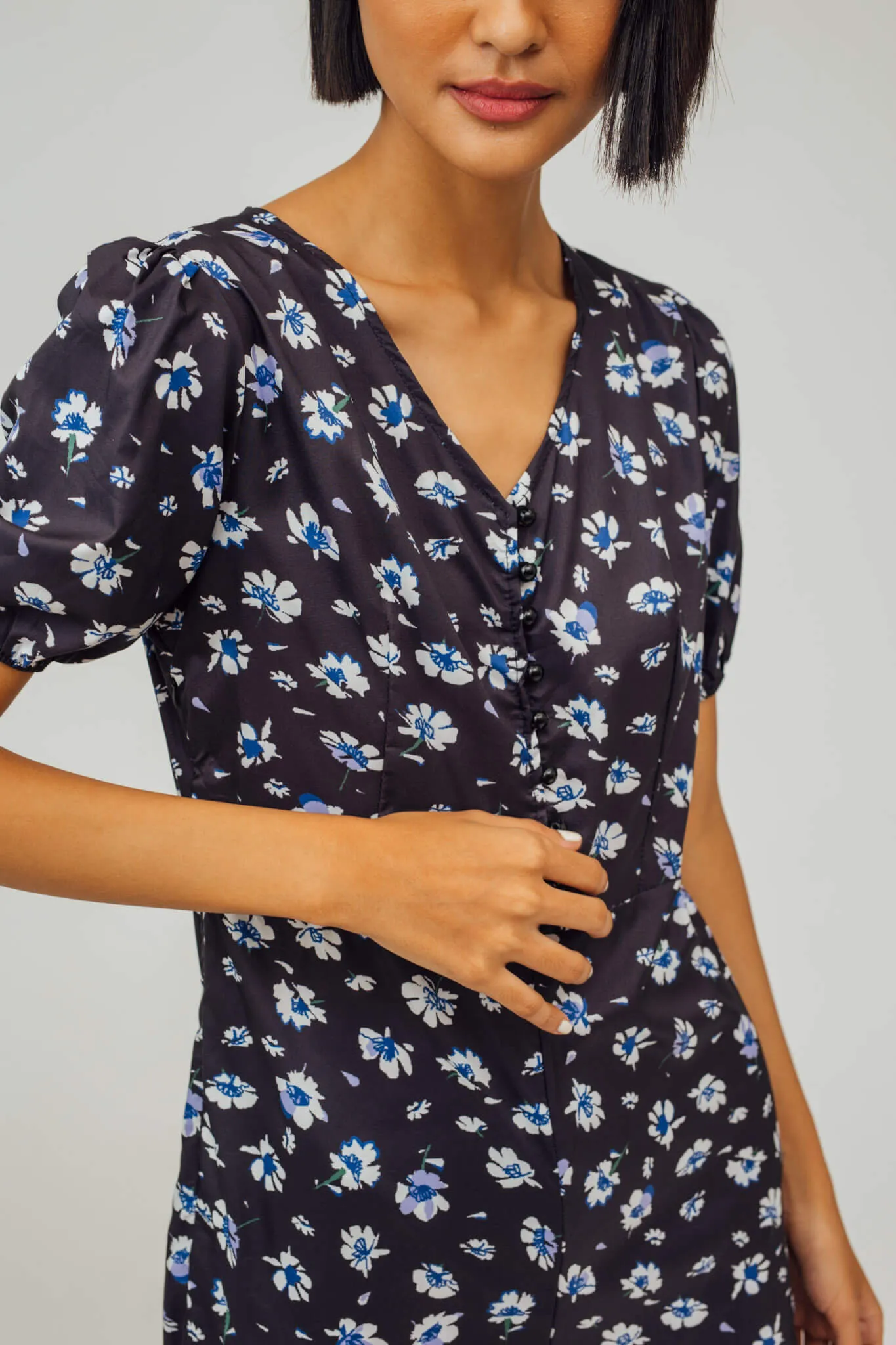Carol Floral Print Cropped Jumpsuit