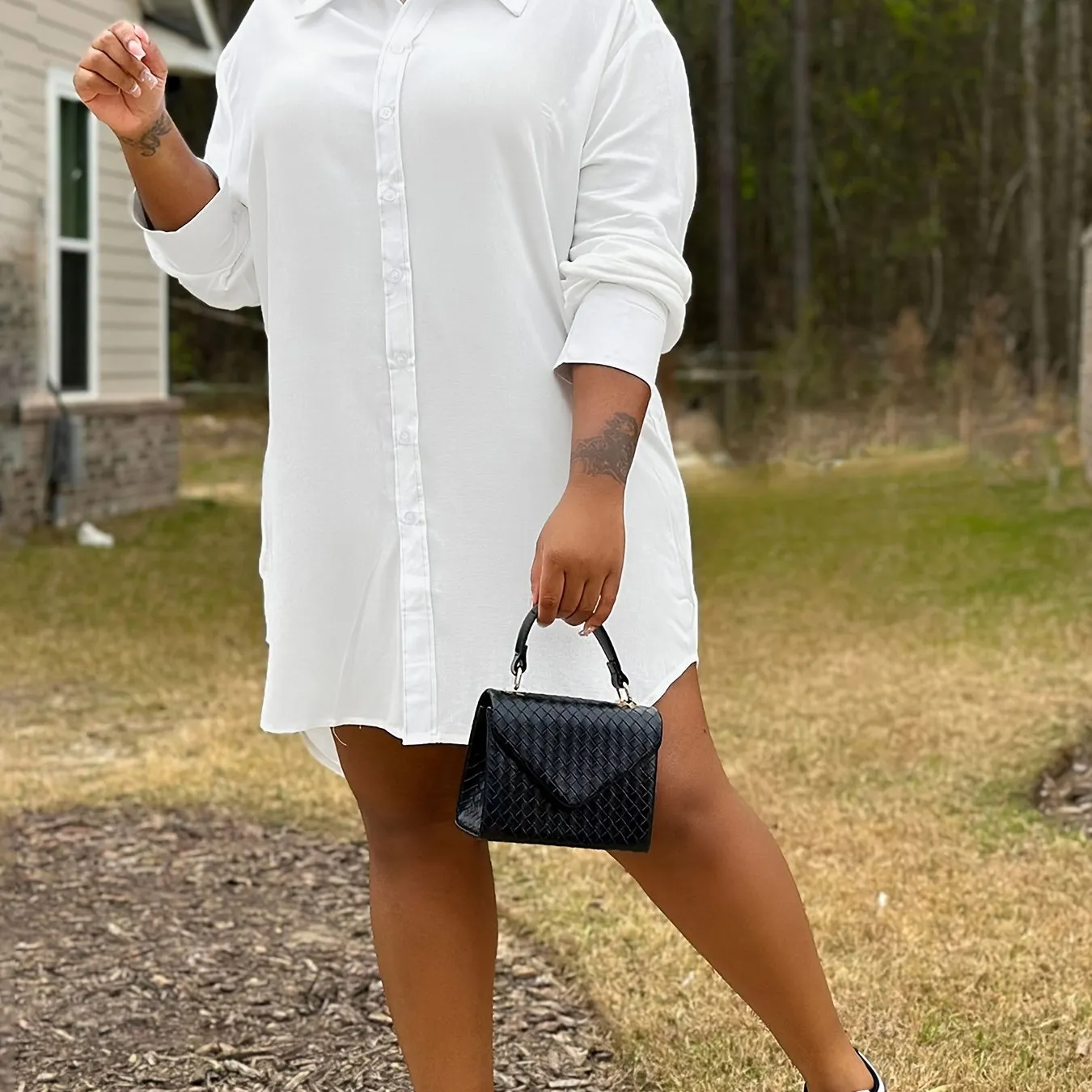 Casual Button up Long Dress