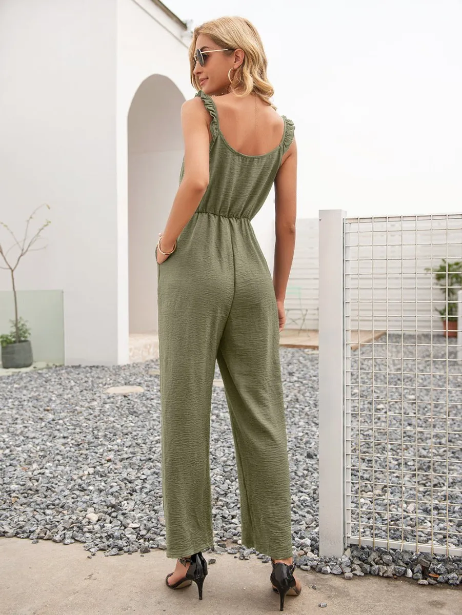 Casual Jumpsuit for Women with Pockets