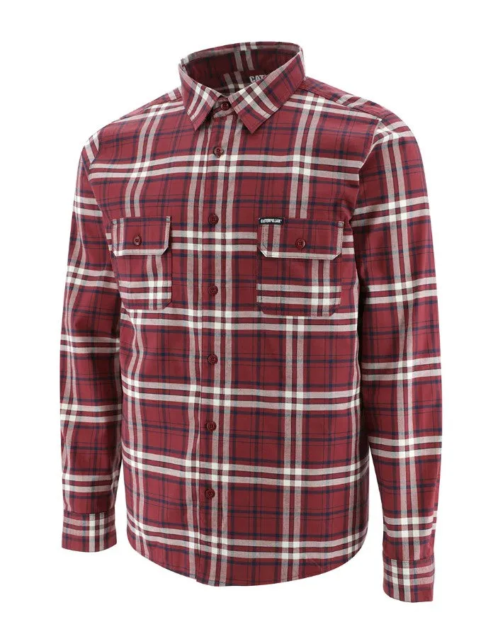 CATERPILLAR Men's Plaid Long Sleeve Work Shirt 1020006