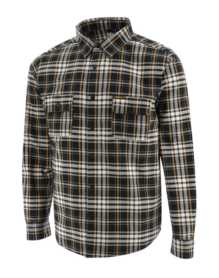 CATERPILLAR Men's Plaid Long Sleeve Work Shirt 1020006