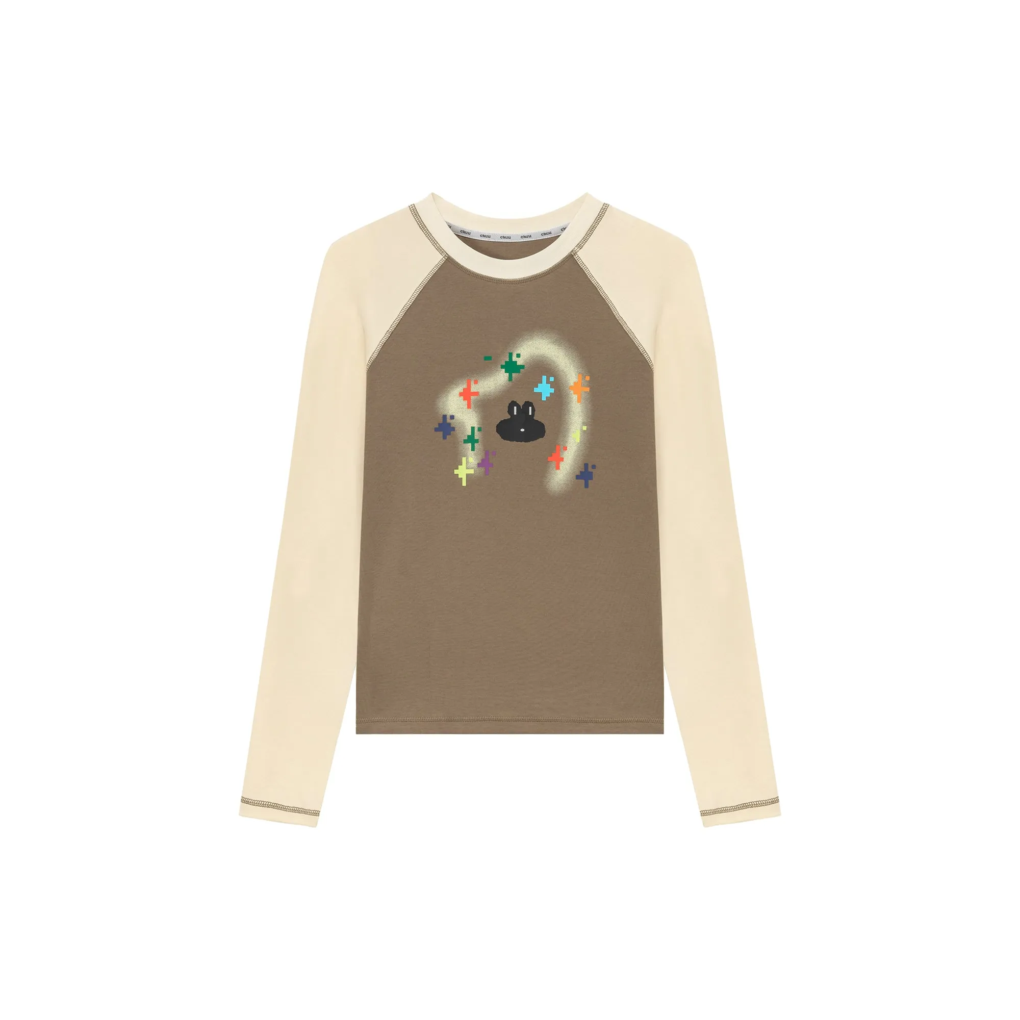 Character Pixel Stars Color Long Sleeve T-Shirt