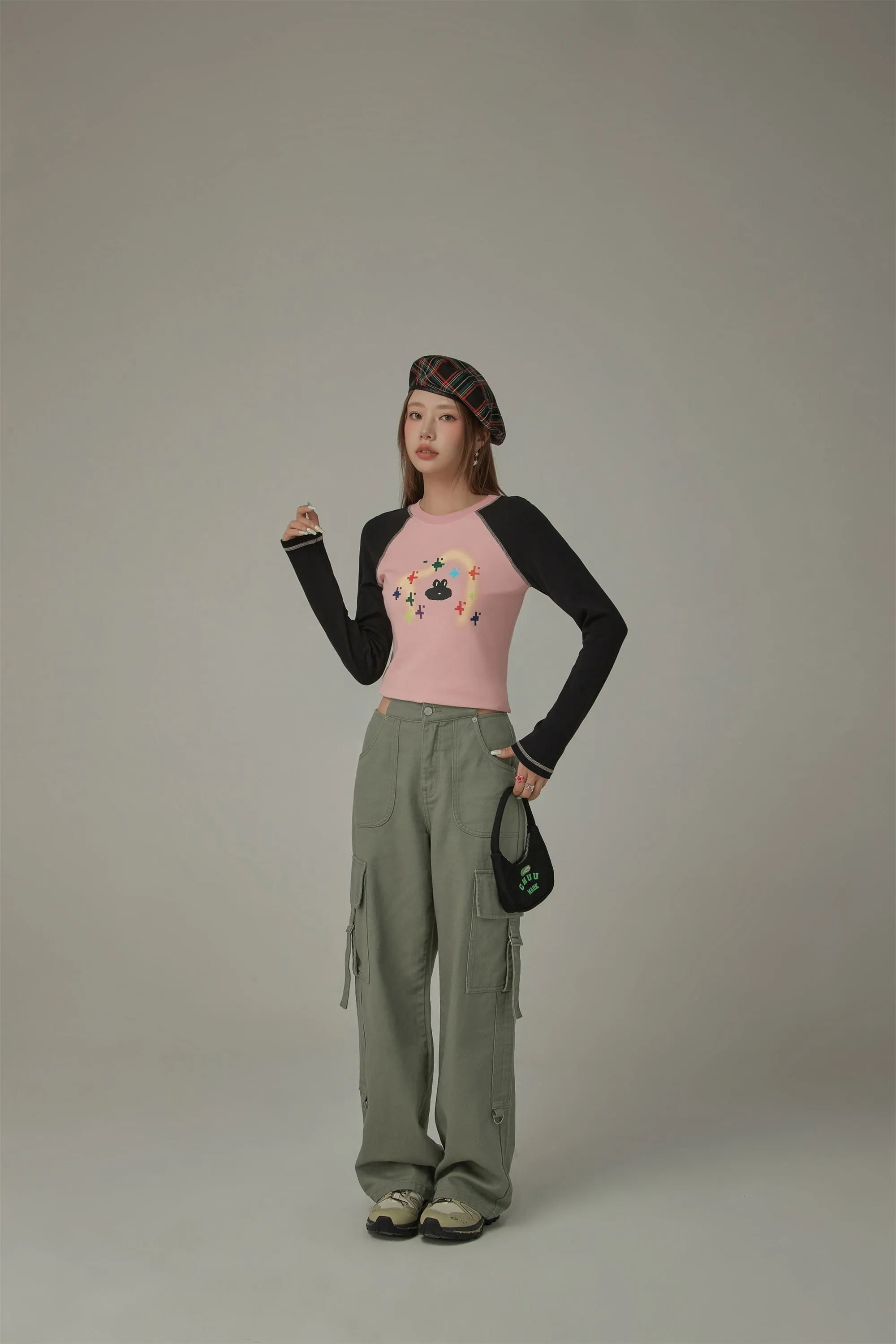 Character Pixel Stars Color Long Sleeve T-Shirt