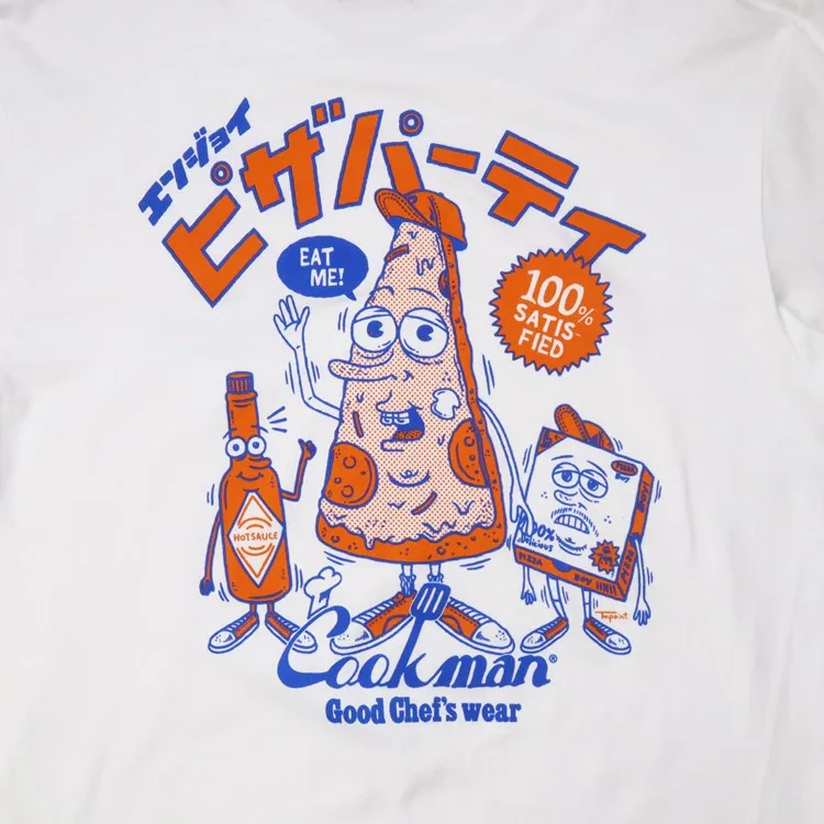 Cookman Long Sleeve T-shirts - TM Paint Pizza Party : White