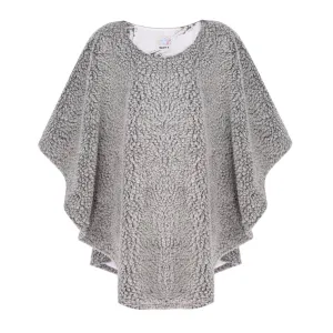 Cosmonaut Reversible Gray Teddy Poncho