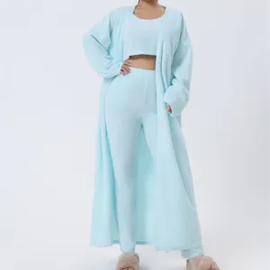 Cozy Pajama Set, 3 Piece Lounge Set Women Winter Dress