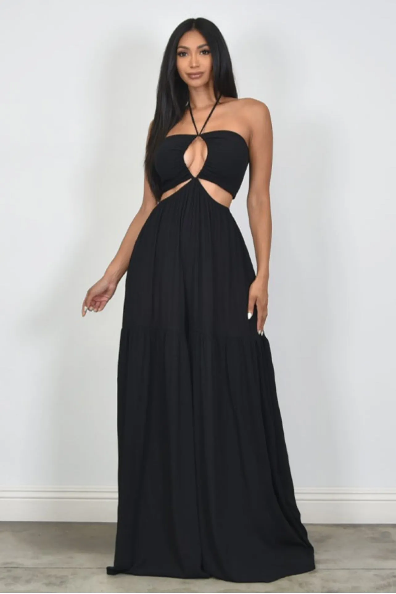 Cut Out Wide Leg Jumpsuit