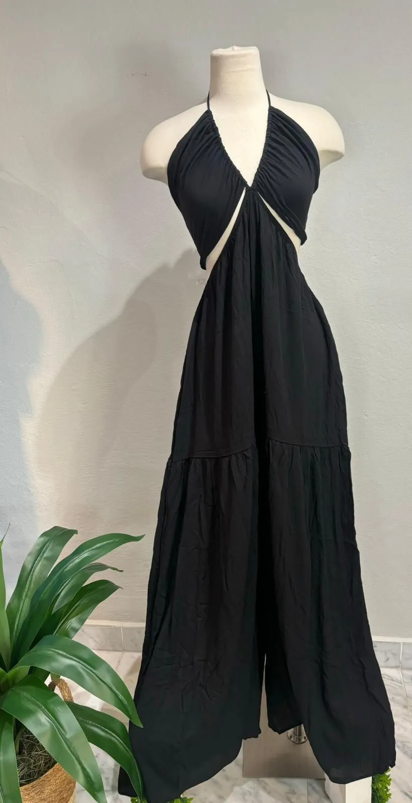 Cut Out Wide Leg Jumpsuit