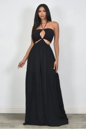 Cut Out Wide Leg Jumpsuit