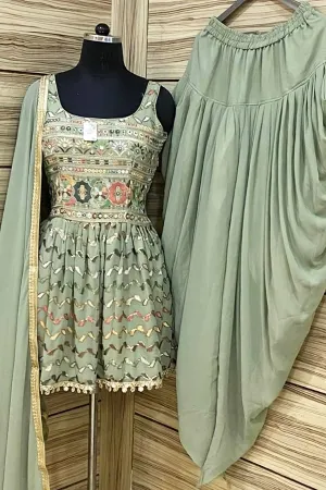 Dhoti crop top with Dupatta online Girls (3 Colors)