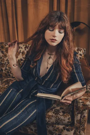 Diva Jumpsuit -  Denim Stripe