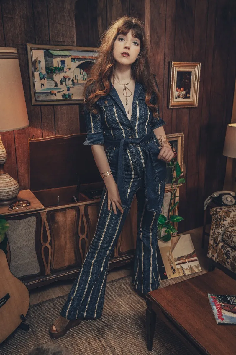 Diva Jumpsuit -  Denim Stripe