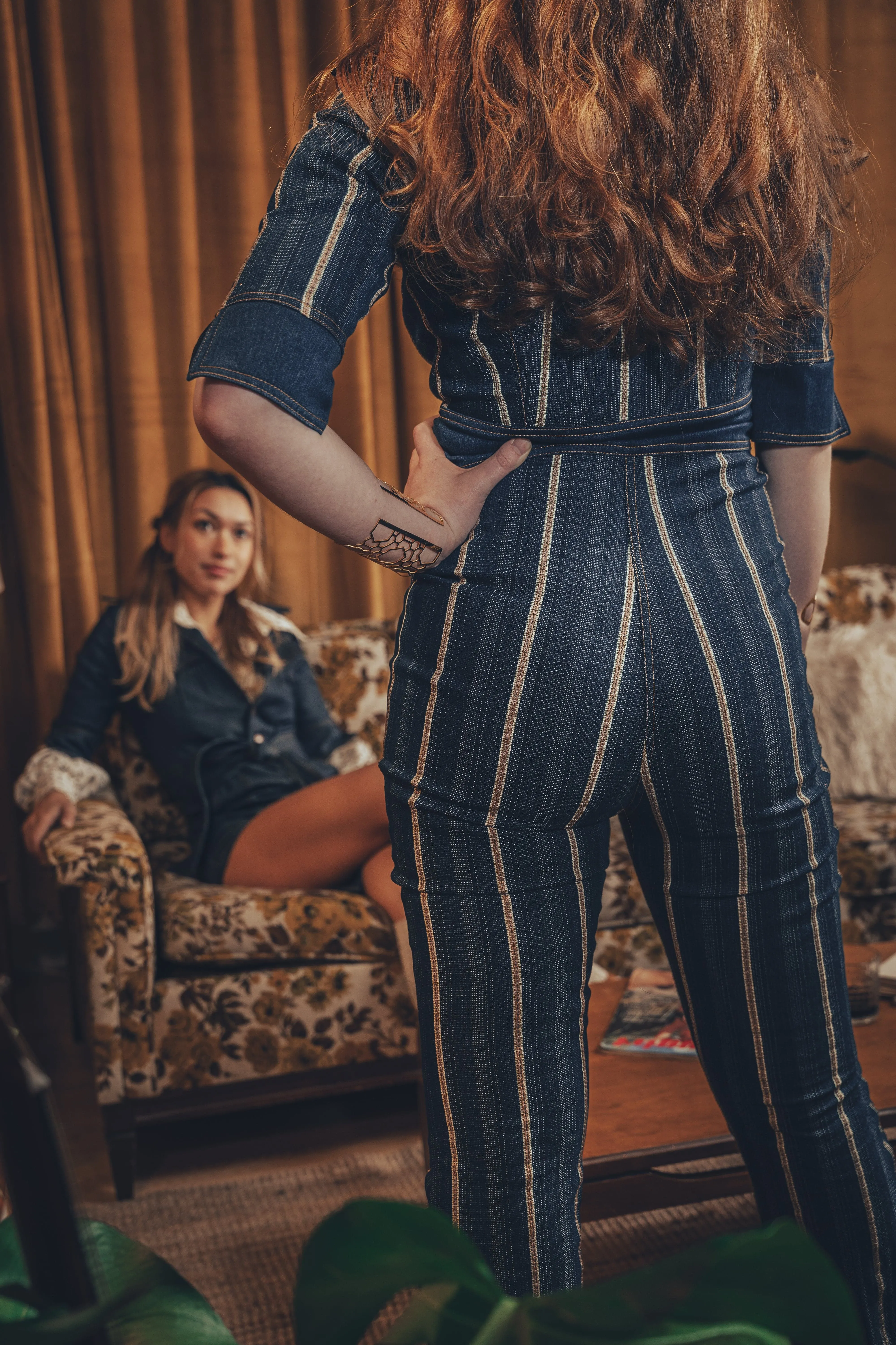 Diva Jumpsuit -  Denim Stripe
