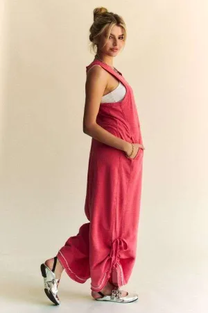 Drawstring Ankle Jumpsuit
