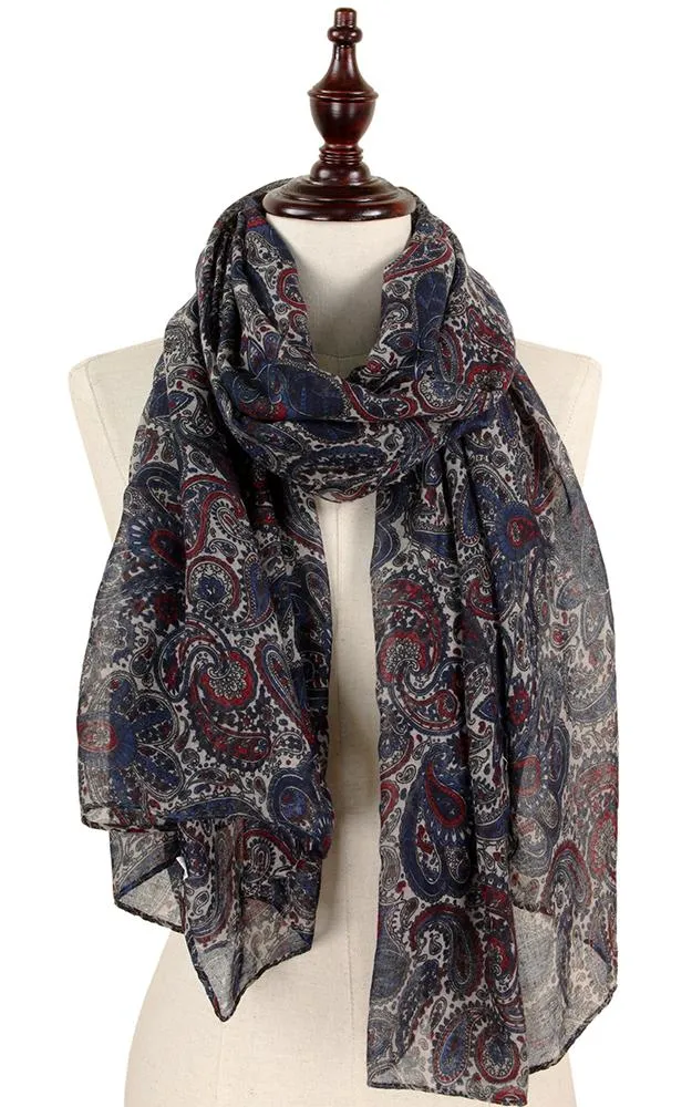 EAS9172 Paisley Print Oblong Scarf
