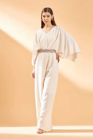 Ecru Sophie Jumpsuit With Belt