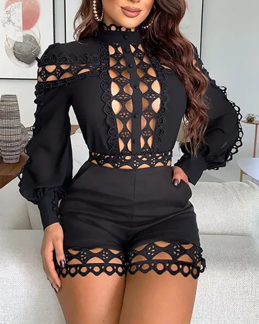 Elegant Long Sleeve Fit Jumpsuit