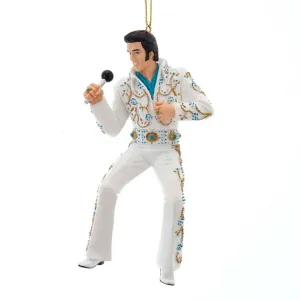 Elvis Presley In Blue and White Jumpsuit Ornament