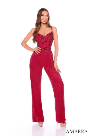 Embellished Sleeveless Jumpsuit by Amarra 88135