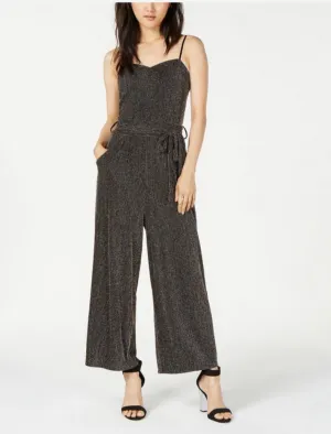 Emerald Sundae Juniors' Metallic Jumpsuit