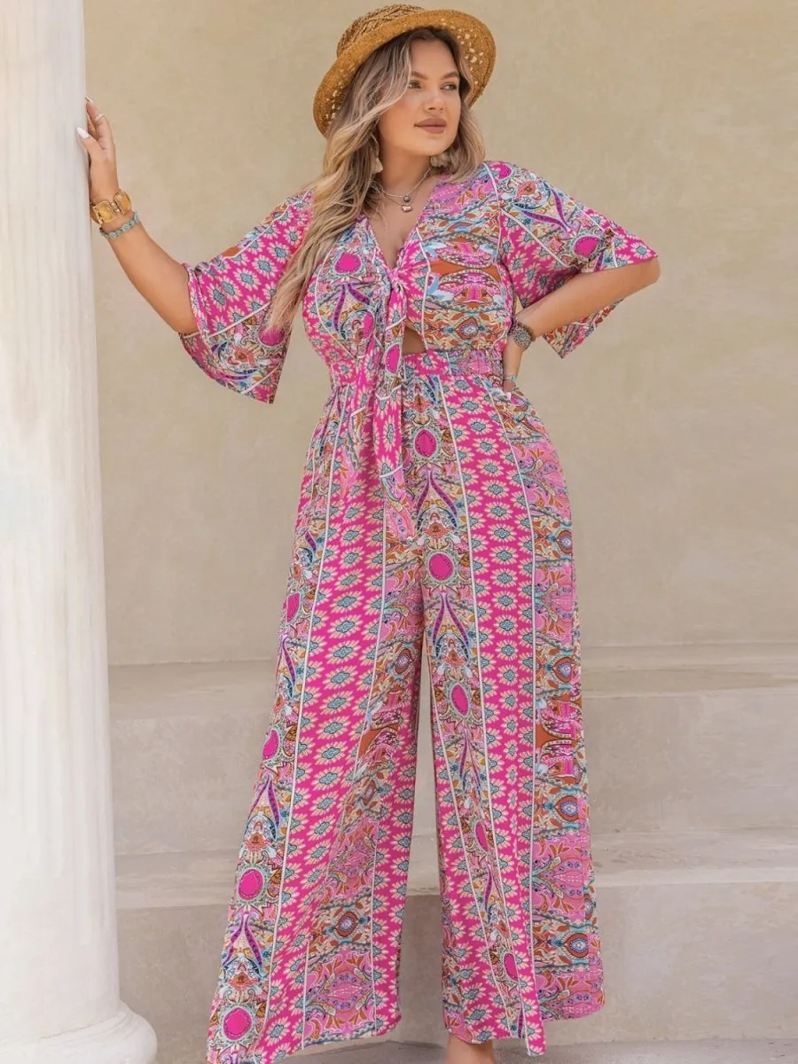 Festival Vibes Plus Size Womens Jumpsuit